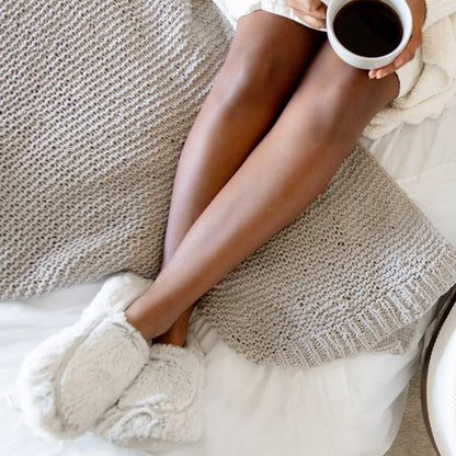 Marshmallow Gray Slippers Warmies®